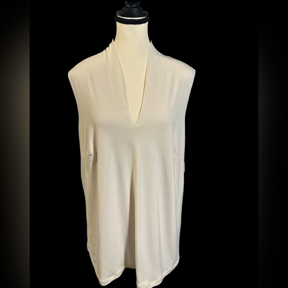 Lane Bryant Tops - Lane Bryant Cream V-Neck Blouse